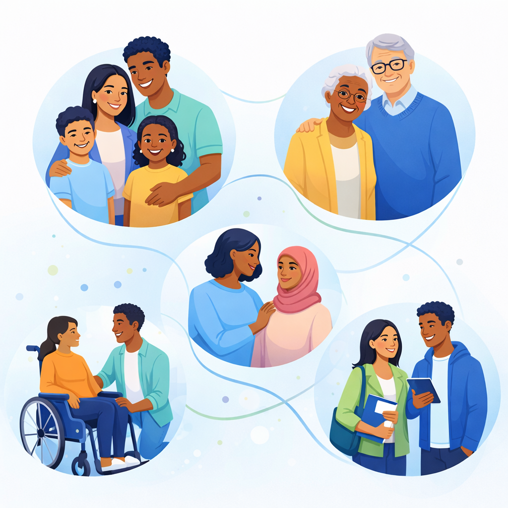 Diverse community members