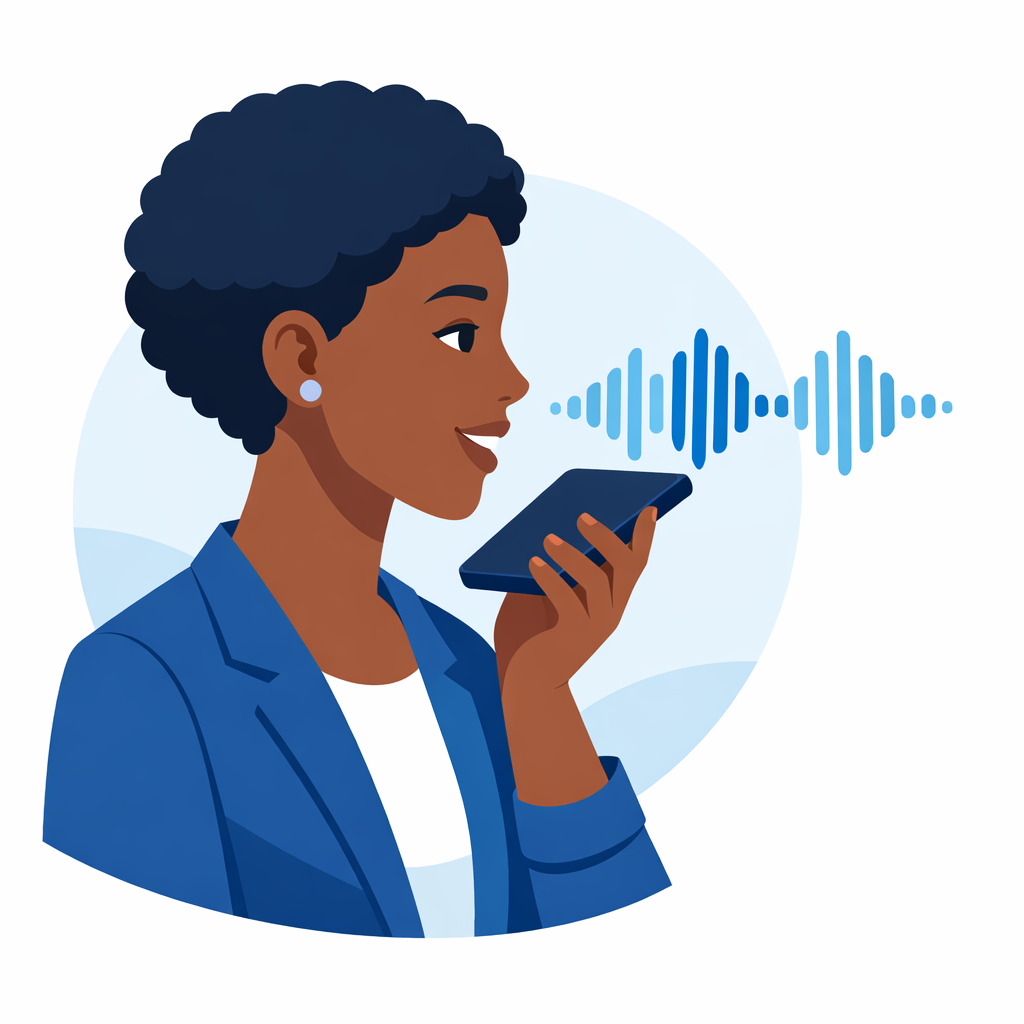 Person speaking into their phone