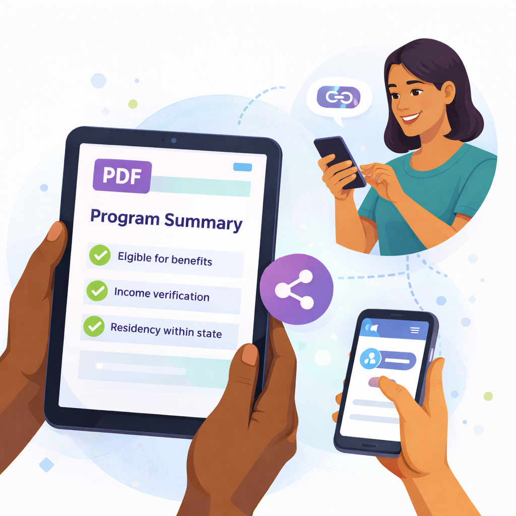 Visual PDF summary showing program eligibility